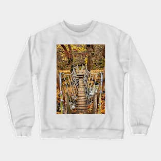 Autumnal crossing on the "Path of Love" Crewneck Sweatshirt